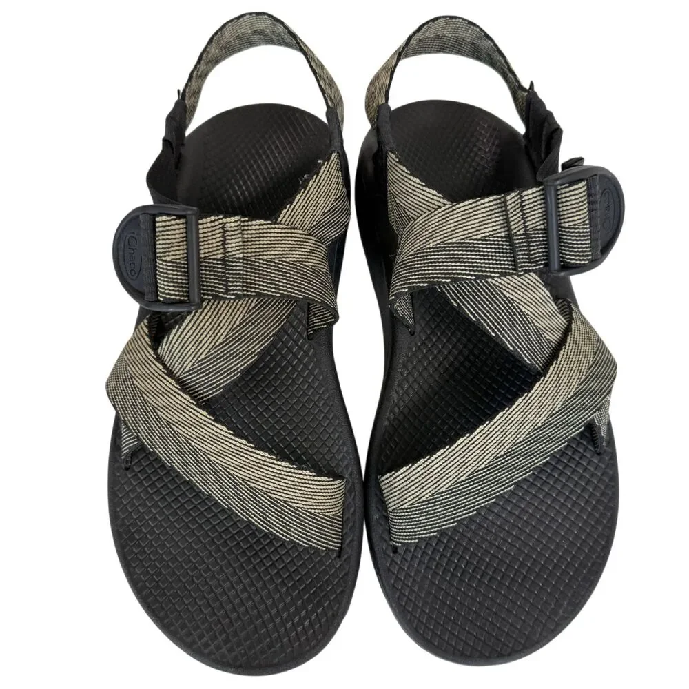 Chaco Mega Z/Cloud Men's Sport Hiking Sandals Odds Wide Black Tan Size 10